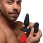 28X Laser Heart Silicone Anal Plug with Remote