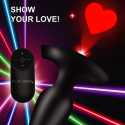 28X Laser Heart Silicone Anal Plug with Remote