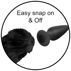 Interchangeable Fox Tail Vibrating Anal Plug (2 Colors)