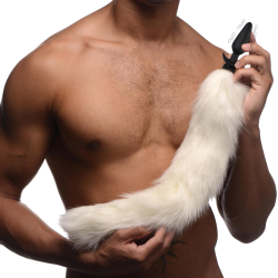 Interchangeable Fox Tail Vibrating Anal Plug (2 Colors)