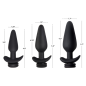 Interchangeable 10X Vibrating Silicone Anal Plug with Remote
