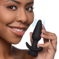 Interchangeable 10X Vibrating Silicone Anal Plug with Remote