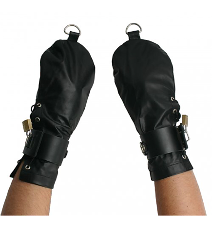Strict Leather Bondage Mittens
