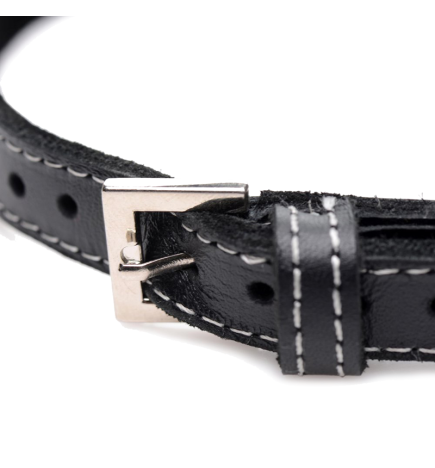 Royal Vixen Leather Choker with Rhinestones - Purple
