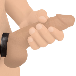 Leather and Velcro Cock Ring
