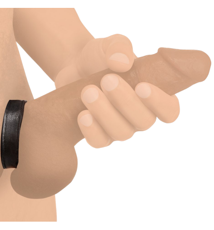 Leather and Velcro Cock Ring