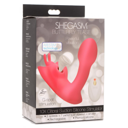 Butterfly Tease 10X Clitoral Suction Silicone Stimulator