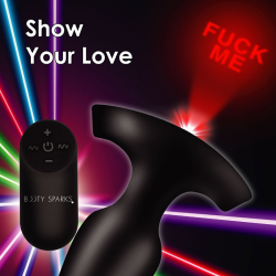 28X Laser Fuck Me Silicone Anal Plug with Remote Control