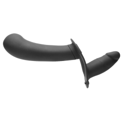 28X Double Diva 2 Inch Double Dildo with Harness - Black