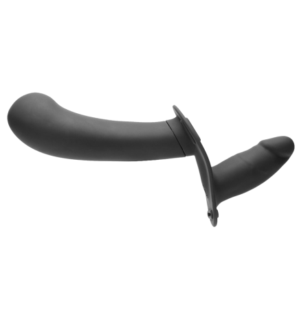 28X Double Diva 2 Inch Double Dildo with Harness - Black