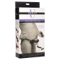 28X Double Diva 1.5 Inch Double Dildo with Harness - Black