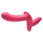 28X Double Diva 1.5 Inch Double Dildo with Harness - Pink