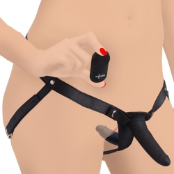 28X Power Pegger Beginner Vibrating Double Dildo with Harness