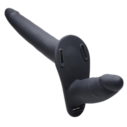 28X Power Pegger Beginner Vibrating Double Dildo with Harness