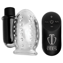 28X Rechargeable Penis Head Teaser with Remote Control