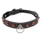 Rhinestone Choker with O-Ring - Red