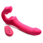 Licking and Vibrating Strapless Strap-On with Remote Control