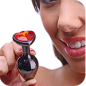 Ruby Red Heart Steel Butt Plug