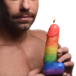 Dark Pecker Dick Drip Candle - Rainbow