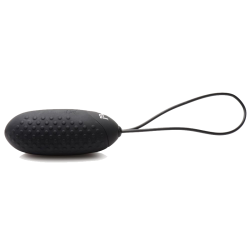 28X Nubbed Silicone Vibrating Egg - Black