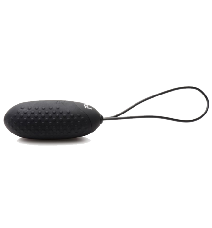 28X Nubbed Silicone Vibrating Egg - Black