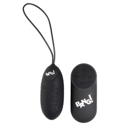28X Nubbed Silicone Vibrating Egg - Black