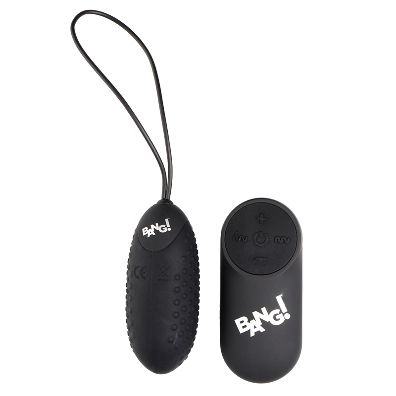 28X Nubbed Silicone Vibrating Egg - Black 28X Nubbed Silicone Vibrating Egg - Black