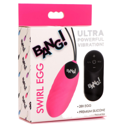 28X Nubbed Silicone Vibrating Egg - Pink