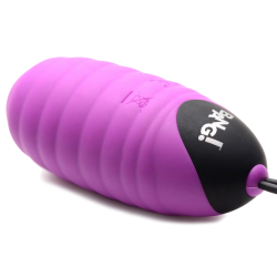 28X Nubbed Silicone Vibrating Egg - Purple