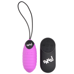 28X Nubbed Silicone Vibrating Egg - Purple