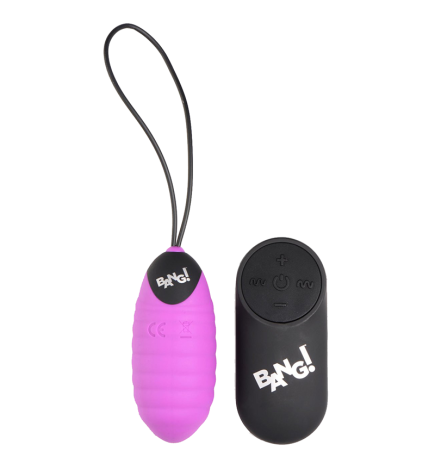 28X Nubbed Silicone Vibrating Egg - Purple