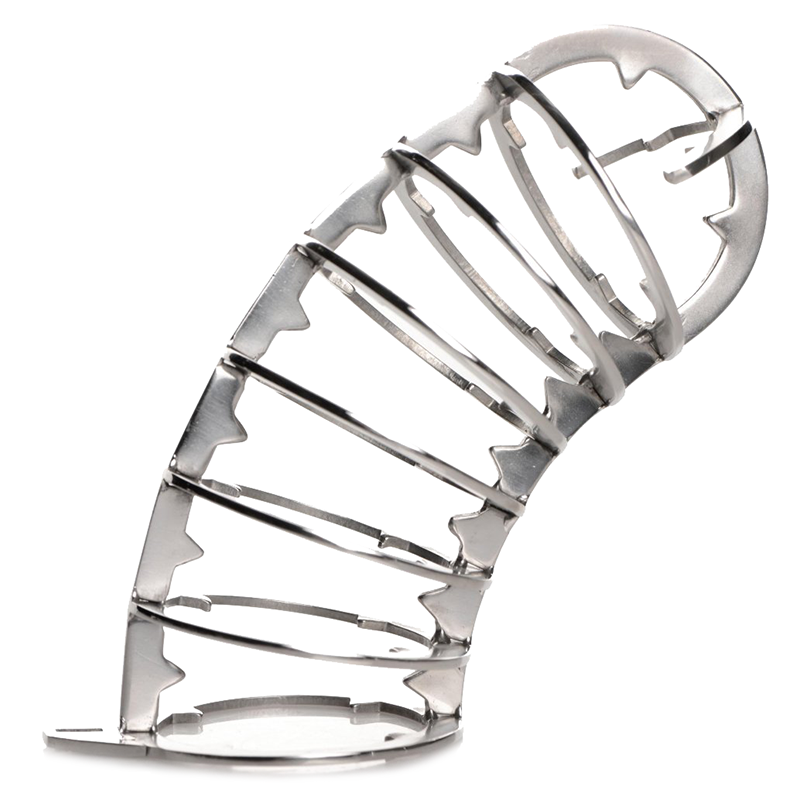 Stainless Steel Spiked Chastity Cage