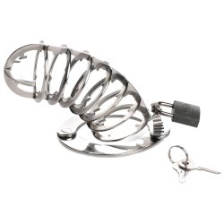Stainless Steel Spiked Chastity Cage