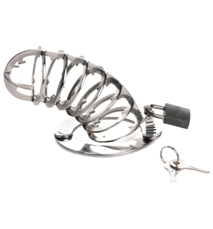 Stainless Steel Spiked Chastity Cage