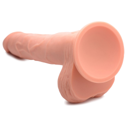 Thrusting and Vibrating 8 Inch Dildo - Light