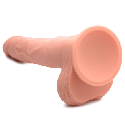Thrusting and Vibrating 8 Inch Dildo - Light
