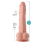 Thrusting and Vibrating 8 Inch Dildo - Light