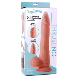 Thrusting and Vibrating 8 Inch Dildo - Light