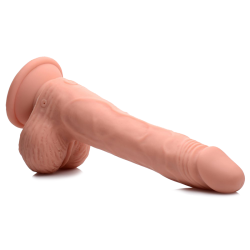 Thrusting and Vibrating 8 Inch Dildo - Light