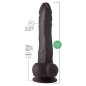 Thrusting and Vibrating 8 Inch Dildo - Dark