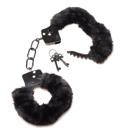 Cuffed In Fur Furry Handcuffs - Black