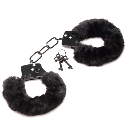 Cuffed In Fur Furry Handcuffs - Black