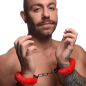 Cuffed In Fur Furry Handcuffs - Red