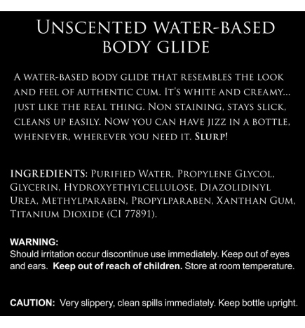 Jizz Unscented Water-Based Lube - 16 oz.