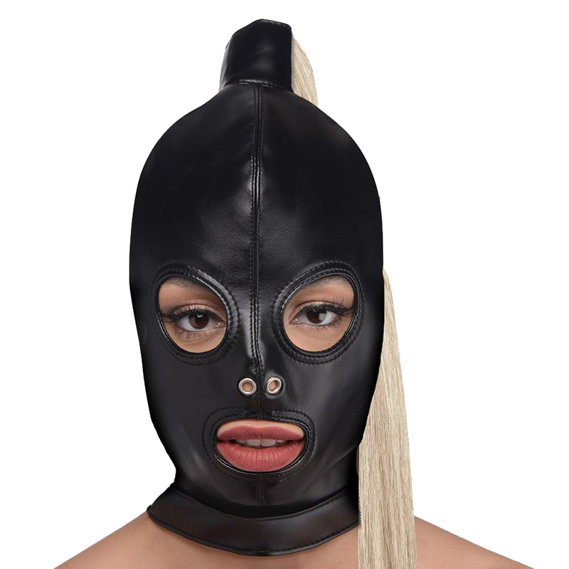 Blonde Ponytail Bondage Hood Blonde Ponytail Bondage Hood