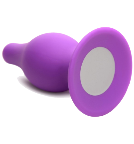 Squeezable Tapered Medium Anal Plug - Purple