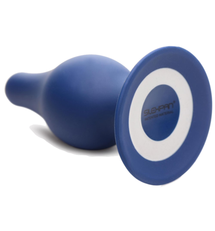 Squeezable Tapered Large Anal Plug - Blue