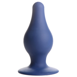 Squeezable Tapered Large Anal Plug - Blue