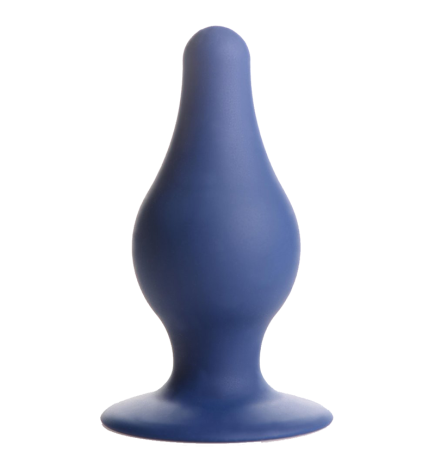 Squeezable Tapered Large Anal Plug - Blue