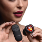 28X Vibrating Silicone Red Heart Anal Plug - Small